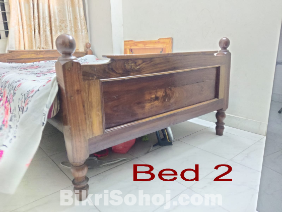 আকাশমনি কাঠের সেমি ডাবল খাট